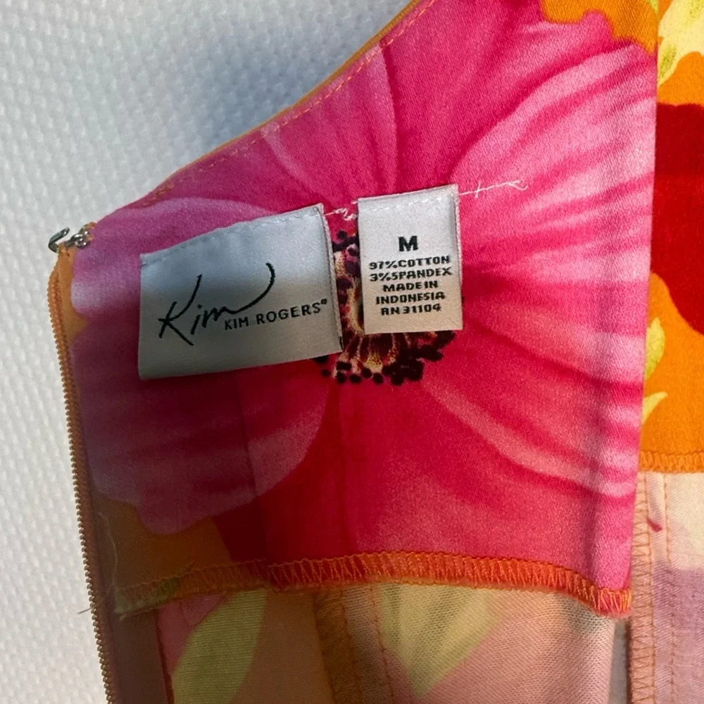 Kim Rogers Pink and Orange Floral Dress With Pink Cardigan - Picture 7 of 10
